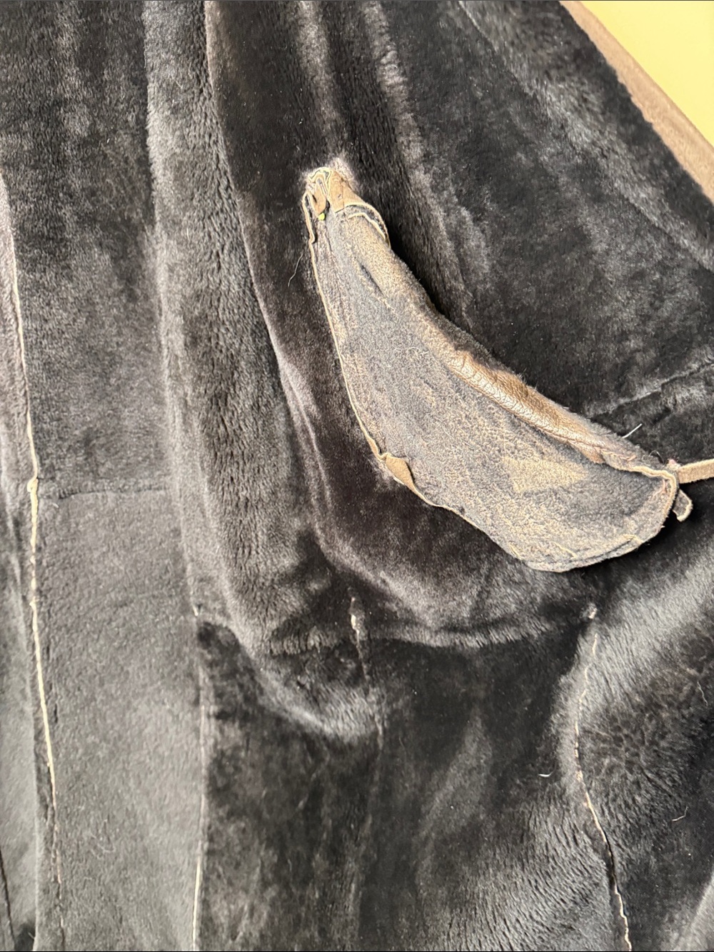I. J. FOX FURS Boston Vintage Chocolate Brown Suede Shearling Full Length Coat M - Picture 11 of 14